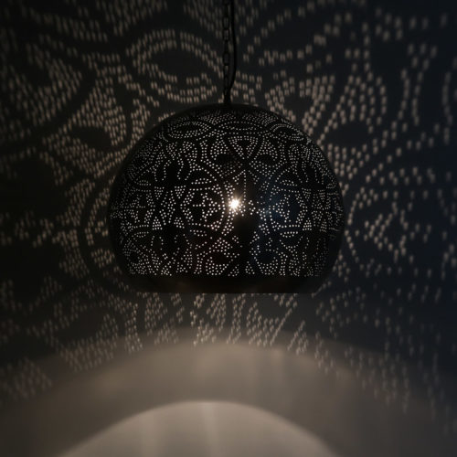 Oosterse lampen | Filigrain lamp | Marokkaanse lampen | Zilver zwart