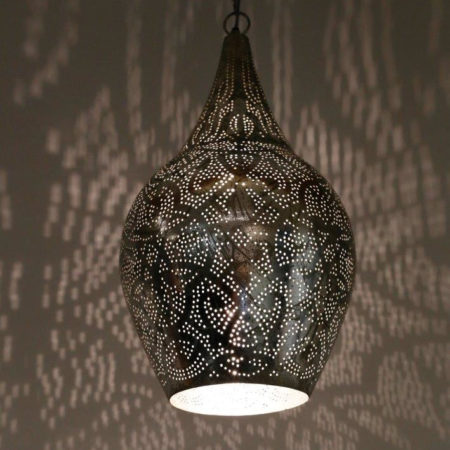 Orientalische Hängelampe | Marokkanische Lampen Filigran | Silber Orientalische Lampen Kostenlose Lieferung Wartungsfrei