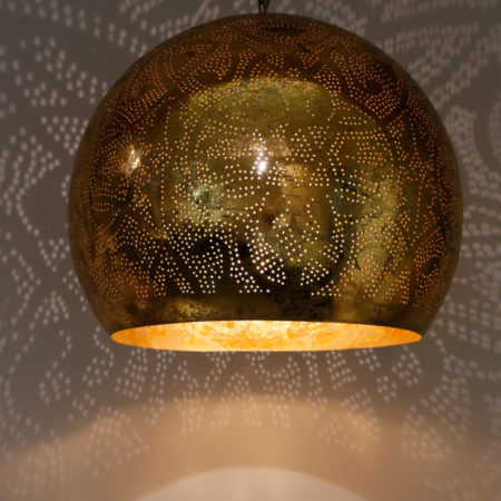Orientalische Hängelampe | Filigran | Weinlesegold Orientalische Lampen Lampe aus Metall | Arabische Lampe | Marokkanische Beleuchtung Orientalisches Interieur