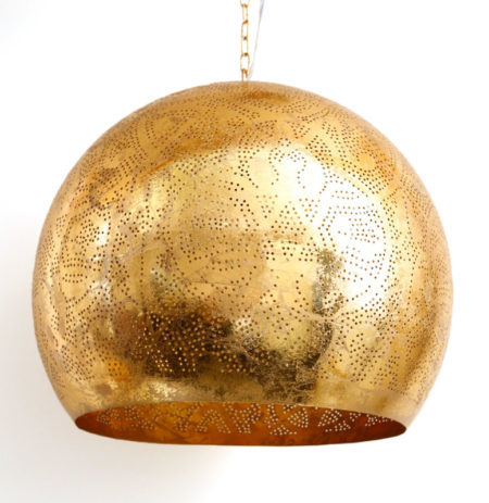 Oosterse hanglamp vintage goud met open onderkant | Arabische lampen | Oosterse lampen | Oosters interieur