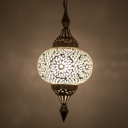 Mosaik Hängelampe transparent | Orientalische Lampen Transparentes Mosaik