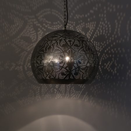 Orientalische Hängelampe | Marokkanische Lampe Orientalische Lampen filigran | Vintage Silber | Orientalische Lampen Beleuchtung Stimmungsvolle Beleuchtung