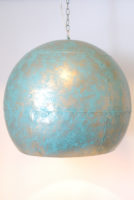 Orientalische Lampe Industrieller Stil Metall | blau | gold | Öffnen Sie den Boden | Arabische Lampe | Marokkanische Lampen