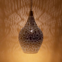 Orientalische Lampe mit filigranen weißen Gold-schönen arabischen Lampen für einen günstigen Preis! Größte Sammlung von Ostlampen
