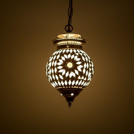 Oosterse lampen mozaïek hanglamp met Arabische uitstraling zwart wit ruime collectie scherpe prijs!