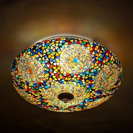 Orientalische Deckenleuchte | Marokkanische Lampen Deckenleuchte aus Mosaik | Arabische Lampen