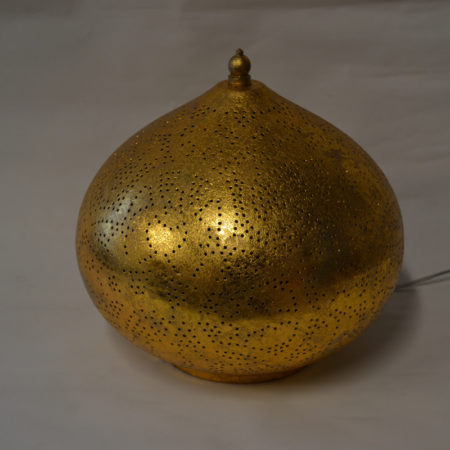 Oosterse tafellamp | Arabisch vintage goud | Gaatjes | Metaal | Marokkaanse lamp | Oosterse lampen