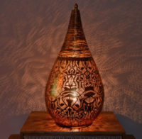 Oriental filigrane Lampe Gold mit Draht