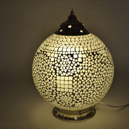 Orientalische Lampe Arabische Lampen Mosaik | Durchsichtig Luxus Tischlampe | Deutschland