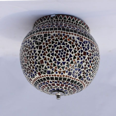 Eine wunderschöne orientalische Deckenlampe! Mit stimmungsvollem & buntem Glasmosaik. (Für Feuchträume geeignet)
