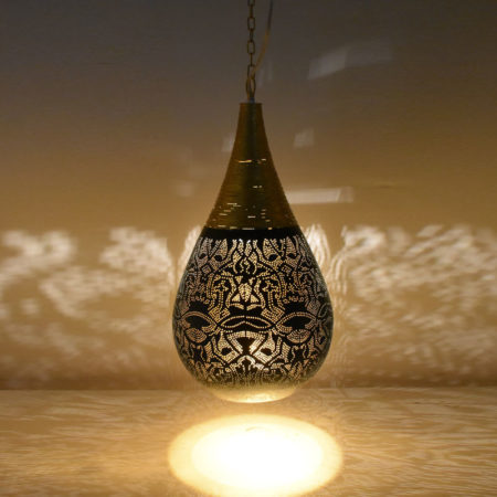 Orientalische Hängelampe Drop & Wire Schwarzgold | Arabische Lampe | Orientalische lampen | Online | Schwarzes Gold