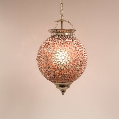 Orientalische Mosaik Hängelampe lila | Orientalische lampen online