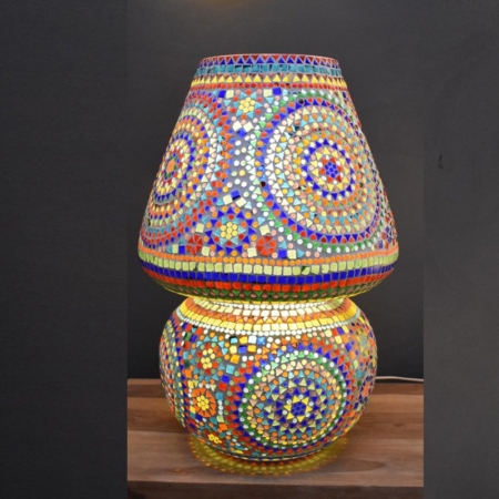 Orientalische Tischlampe Mosaik Pilz Multicolour 60 cm