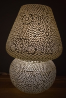 Orientalische Tischlampe Mosaik Pilz transparent 60 cm