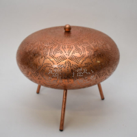 Orientalische Tischlampe Ufo Vintage Kupfer
