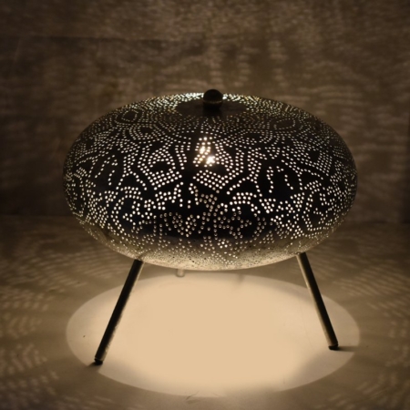 Orientalische Tischlampe Ufo silber | orientalischelampen