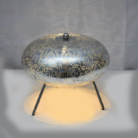 Orientalische Tischlampe Ufo silber