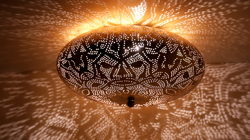 Orientalische Deckenlampe Marokkanische Deckenlampe Hängeleuchte TASSA KOBA D60 