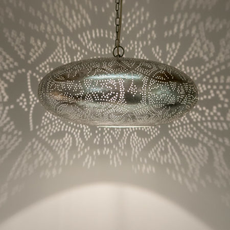 Orientalische Hängelampe Vintage Lamp | Silber Arabische Metalllampen