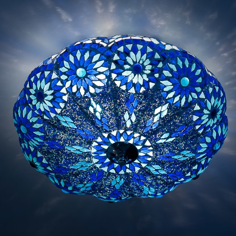 Mosaik | blau | Deckenleuchte | orientalisch | Dekoration