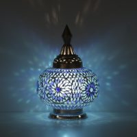 Blaue | Tischlampe | Mosaik | orientalischer | Stil