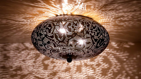 Orientalische Deckenlampe Arabische Lampen Marokkanische Lampe Mosaik und Filigran