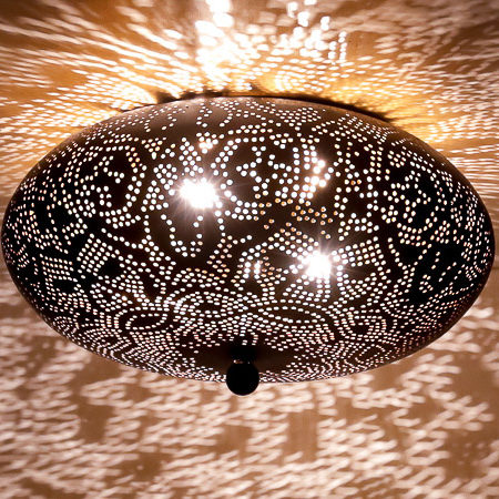 Orientalische Deckenlampe Arabische Lampen Marokkanische Lampe Mosaik und Filigran