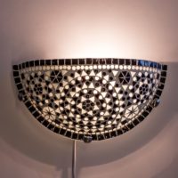 Orientalische Lampen Orientalische Wandlampe Mosaik | Türkische Lampen Schwarz / weiß